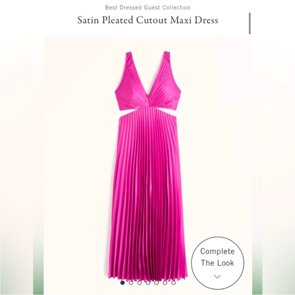 Formal Abercrombie Fuscia Pleaded Dress